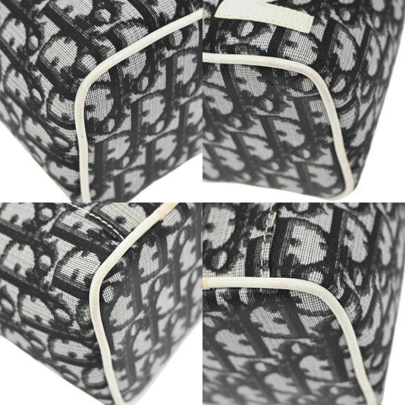 CHRISTIAN DIOR Trotter Pattern Hand Bag Coating Canvas Patent Leather - Picture 9 of 16